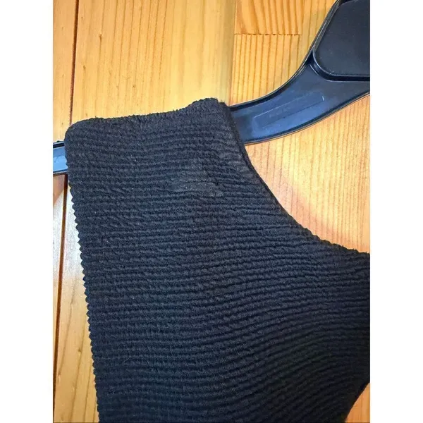 MAEVE Anthropologie Black Textured Knit Fit and Flare Sleeveless Dress sz S (623 - Image 7