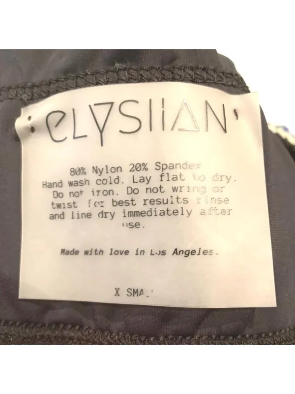 Elysiian One-Shoulder Milos Bikini Black Geometric S/XS Resort Beach Cruise - Image 10