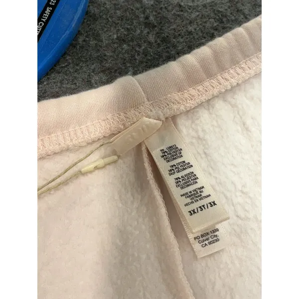 SKIMS Light Pink Fleece Sweatpants 3X Plus Size Joggers Cotton Lounge Pants - Image 3