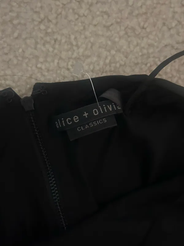 Alice + Olivia Black Slip Mini Dress - Image 2