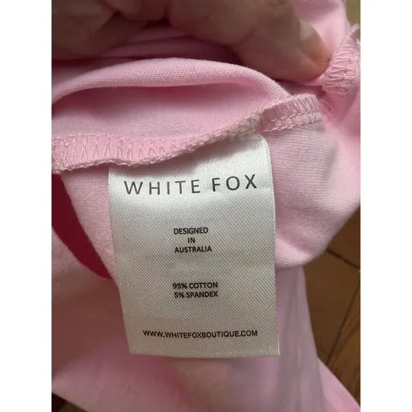 White Fox Pink Babydoll Tee‎ W Brat Graphic - Image 4