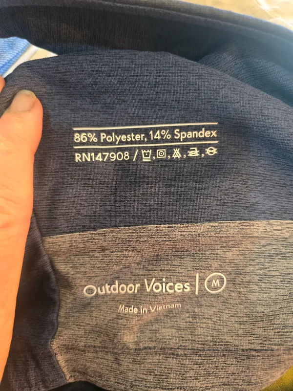 Outdoor Voices Navy Scoop Cropped Sport Bra/tank Medium - Image 3