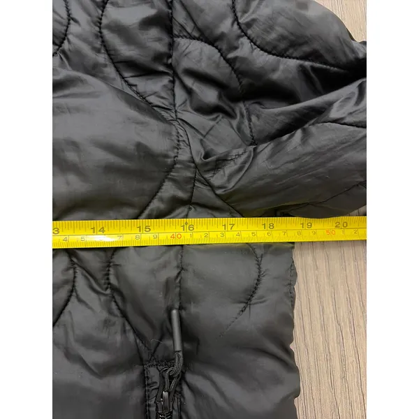 H&M Quilted Puffer Jacket Women’s XS Hooded Black - Image 2