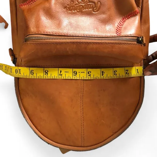 RARE Rawlings Red Label Genuine Leather Backpack Brown Red Stitch NEW Measurement in pics Unisex - Image 6