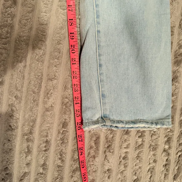 Vervet Distressed‎ Straight Leg Jeans Light Wash High Rise Size 27 - Image 8