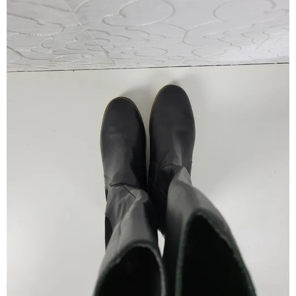 Lucky Brand Timinii Womens Riding Boots Size 10 Black Leather Suede Knee-High - Image 7