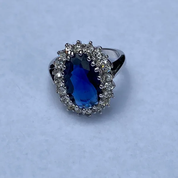 💎💙 NWT NIB New Directions Princess Diana Style Size 10 Sapphire Blue Style Cubic Zirconia Crystal Ring $20.00 💙💎 - Image 16