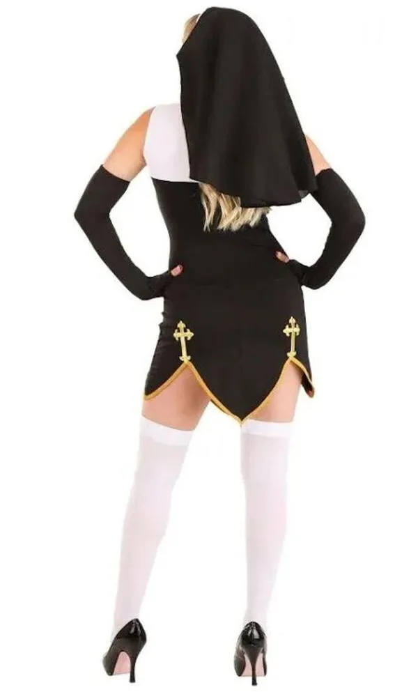 NEW Music Legs Bad Habit Naughty Nun Costume Size S/M - Image 4
