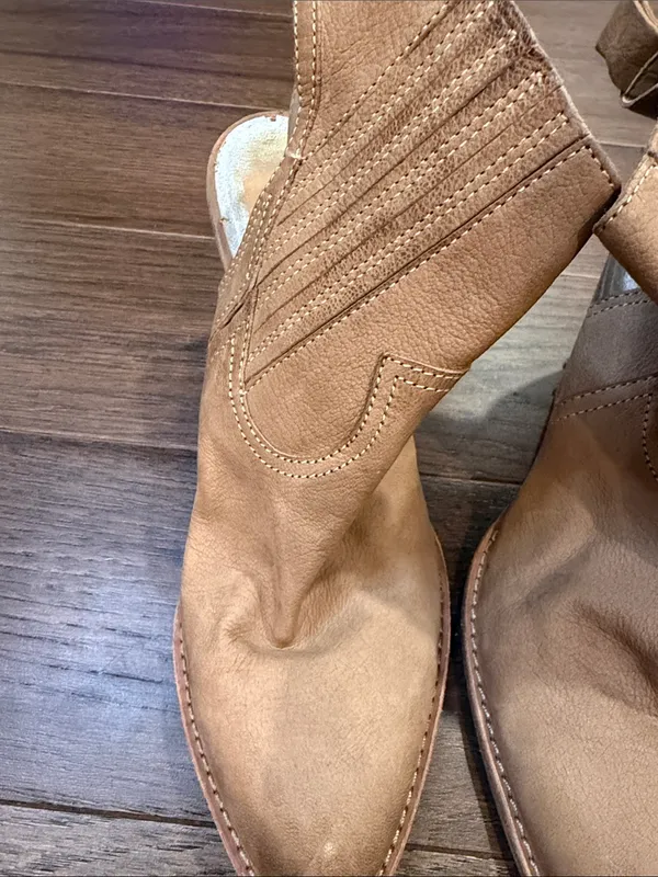 DOLCE VITA Jasper Brown Leather Western Ankle Booties Size 8? - C61-043 - Image 5