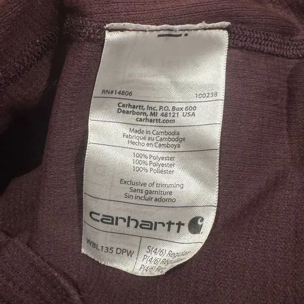 Carhartt Force Midweight Waffle Base Layer Crewneck Top Women’s Small - Image 3