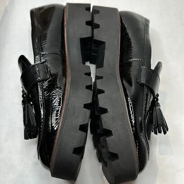 Sarto Patent Leather Lug Loafers Black Size 8.5 - Image 6
