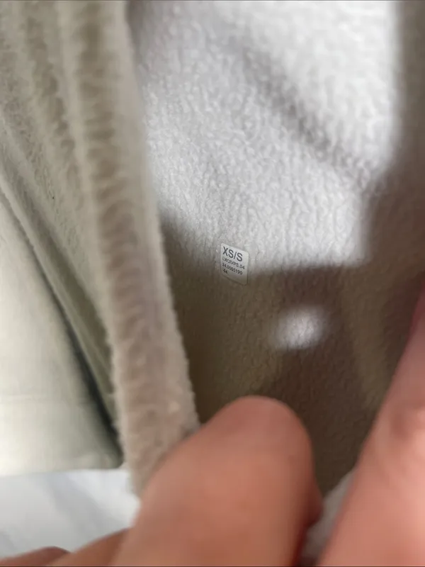 Lululemon Womens Fleece Zip Up Jacket Bone/Off White Xs/S Square Tag - Image 5