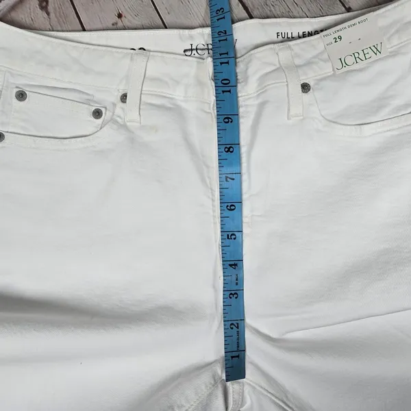 J. Crew Full-length demi-boot jean in‎ white wash 29 BP470 NWT - Image 9