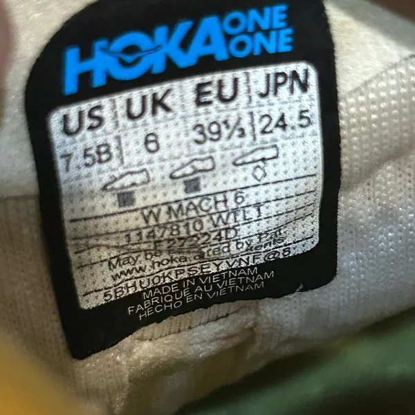 Hoka Mach multicolored athletic training running lace up shoes sneakers sz 7.5 - Image 3