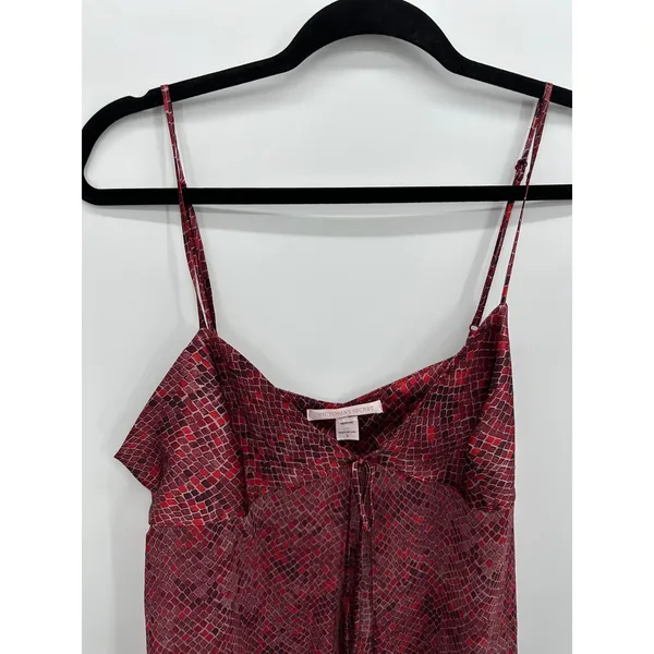 Victoria's Secret‎ Womens Red Satin Nightgown Sz L Red Sexy Lingerie Tie Open - Image 5