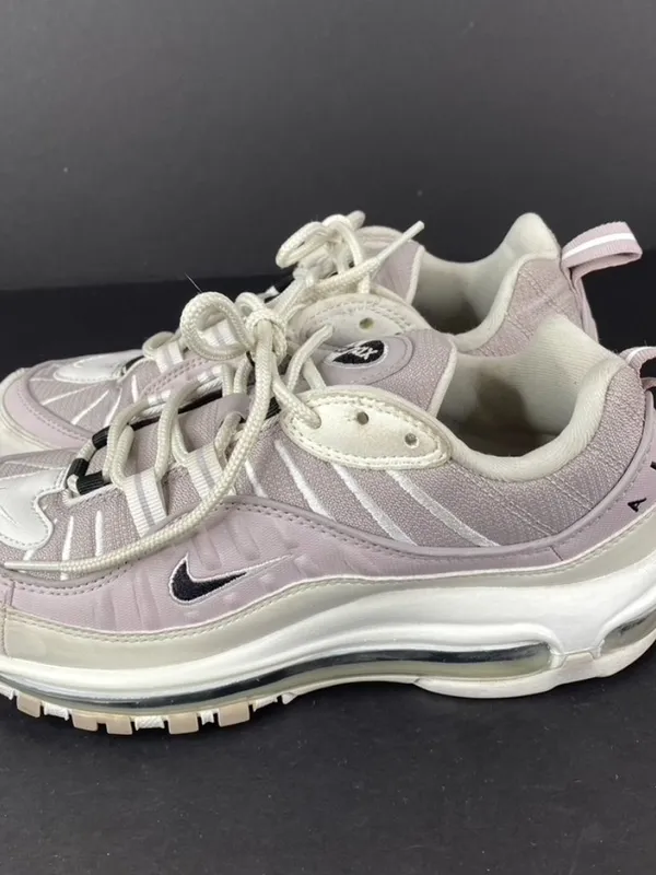 Nike Air Max 98 Summit White Violet Ash Gray Sneakers Size 7.5 - Image 3