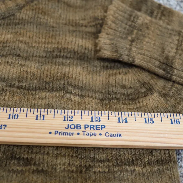 Vintage Columbia Wool Blend Knit Sweater Brown Striped‎ Womens Medium - Image 6