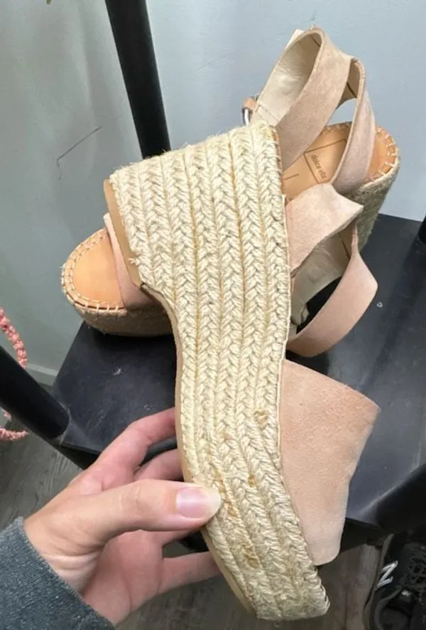 Dolce Vita Parle Suede Ankle Strap Wedge Espadrille Sandals - Image 5