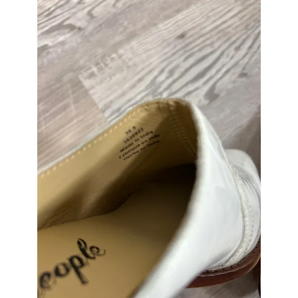 Free People New Frontier Western Mules In White Patent Leather EU 36.5/US Size 6 - Image 8