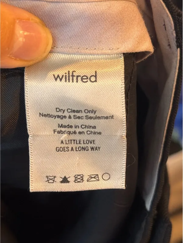 Wilfred Aritzia Nadine Pant Black Wool Blend Tailored Trousers Size 2 - Image 11