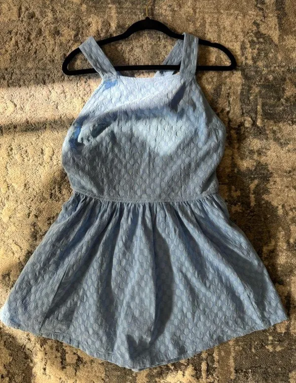 Free People Free-Est Va Va Volume Mini Dress Jacquard Criss-Cross New - Image 5