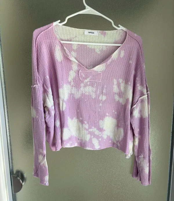 Long Sleeve Top Purple Size M - Image 2