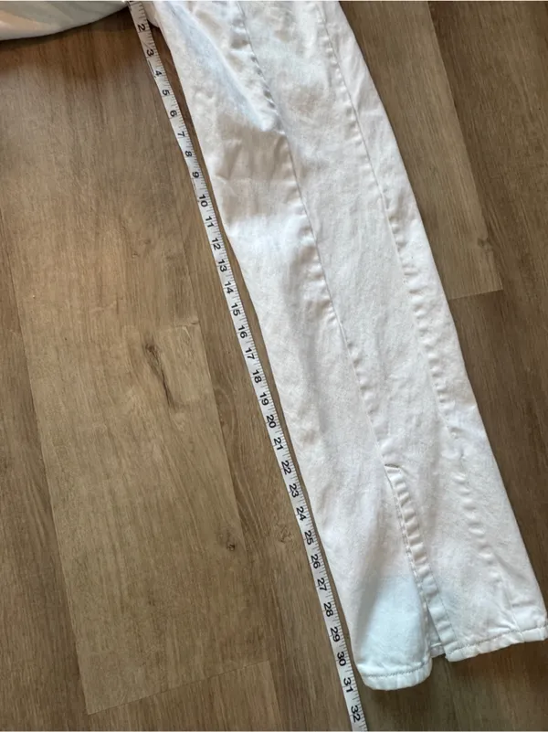 Zara white front split jeans sz 4 - Image 7