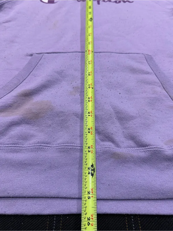Champion Lavender Pullover Hoodie with Purple Logo - Image 4