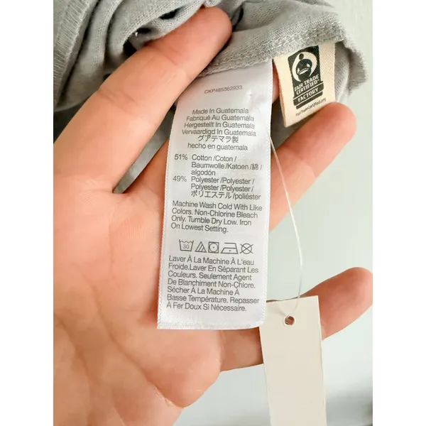 Madewell | NWT Northside Vintage Tee Light Heather Grey Short Sleeve | Sz L - Image 6