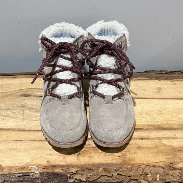 SOREL HARLOW WATERPROOF LACE COZY ANCIENT‎ FOSSIL Size 7 A48 - Image 5
