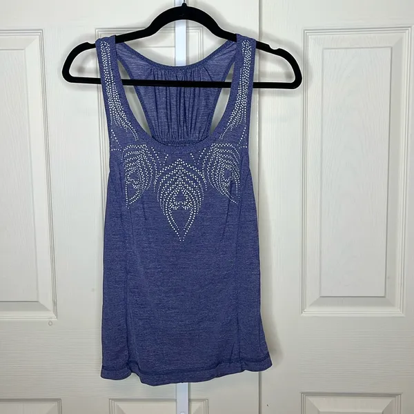 Lululemon Silver Reflective Racerback Tank Top Purple Size 4 - Image 3