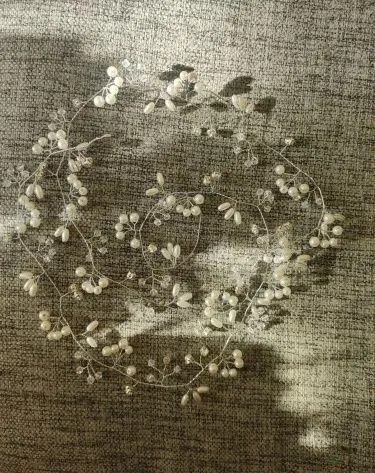 Head Tiara Wedding Flower Pearl - Image 8