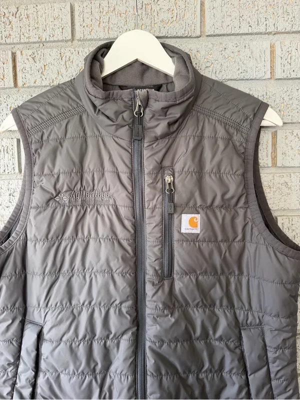 Carhartt Gilliam Rain Defender Quilted Vest Grey Size Medium - Image 3