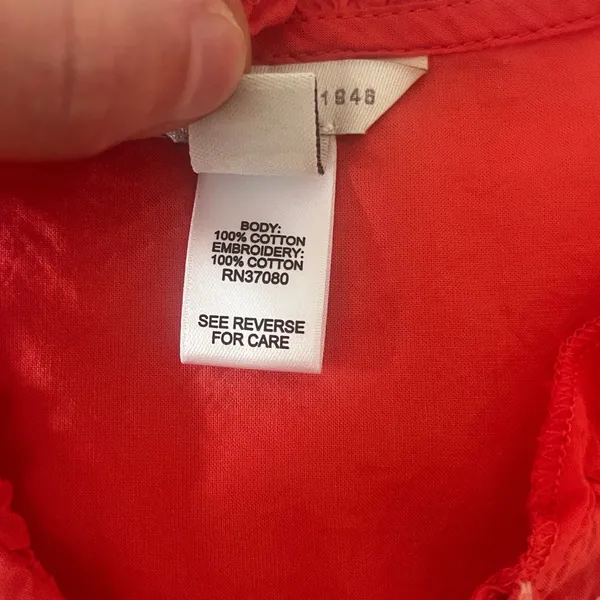Women's‎ Cato Red Embroidered Blouse 22/24W - Image 5