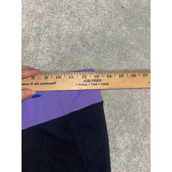 Lululemon Womens Pants Straight Leg Mixed Material Pull On Black Size 4 Thick - Image 8