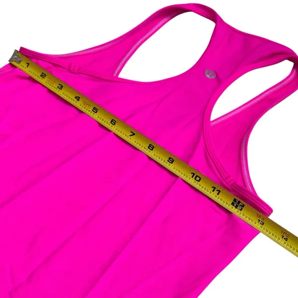 Lululemon Cool Racerback Tank Top Hot Pink Athletic‎ Feminine Stretch Gym XS - Image 8
