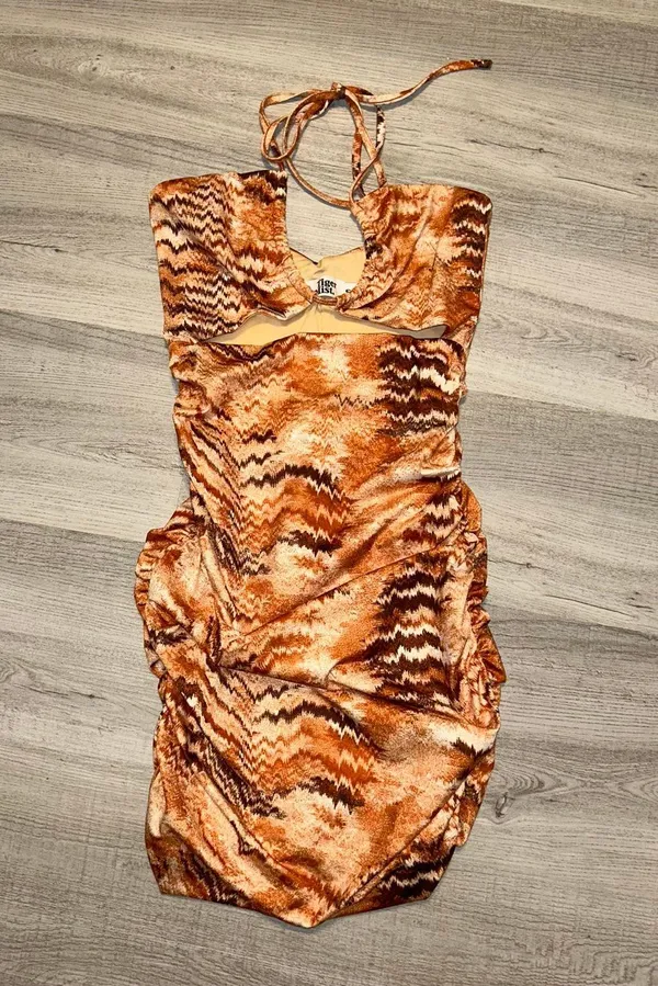 Tiger Mist Tiger Print Like Cut Out Dress - Image 2