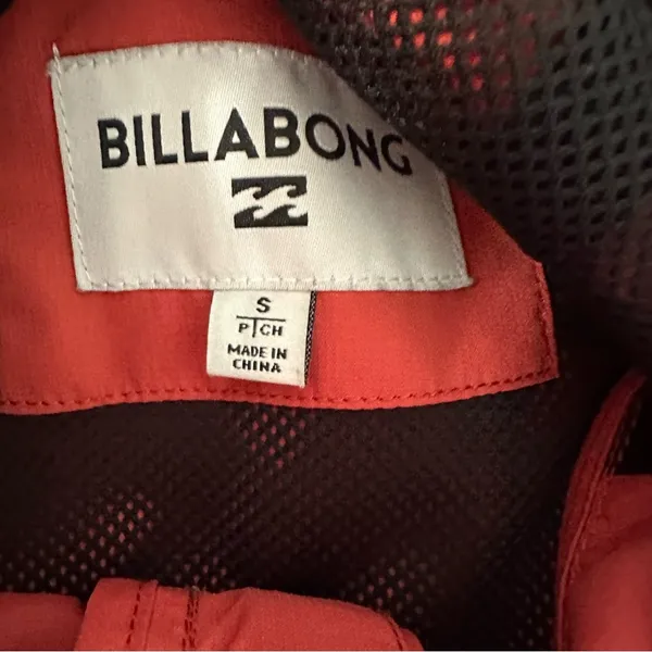 Billabong women's oversized size small half zip windbreaker - Image 3