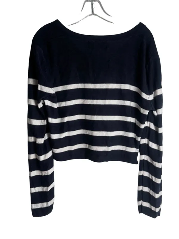 La Ligne Serge Cardigan in Navy/White M - Image 3