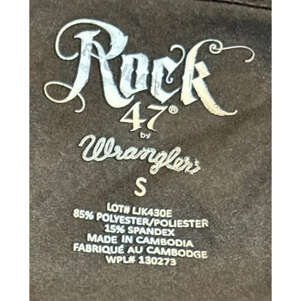 Rock 47th Wrangler Women's Brown Open Front Faux Suede Snake‎ Jacket Size S - Image 3