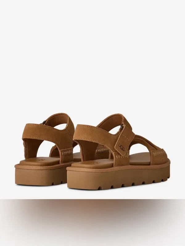 UGG Sungaze Suede Strappy Sandal in Chestnut - Image 4
