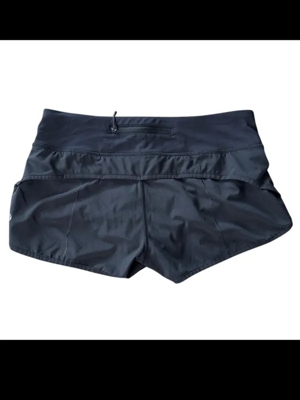 Lululemon Speed Short Black 2.5” Inseam Size 6 Running Shorts Built-In Liner - Image 2