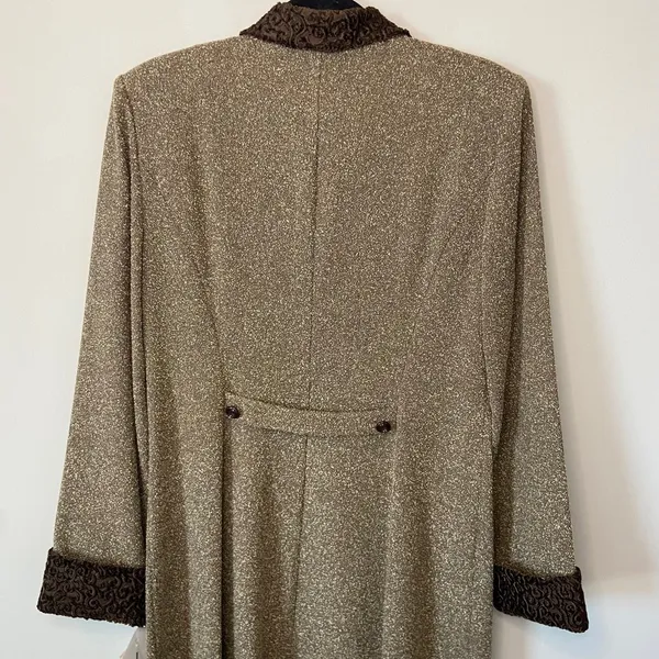J. Taylor New York Brown Long Duster Coat Size 14 NWT Vintage Overcoat Victorian - Image 6