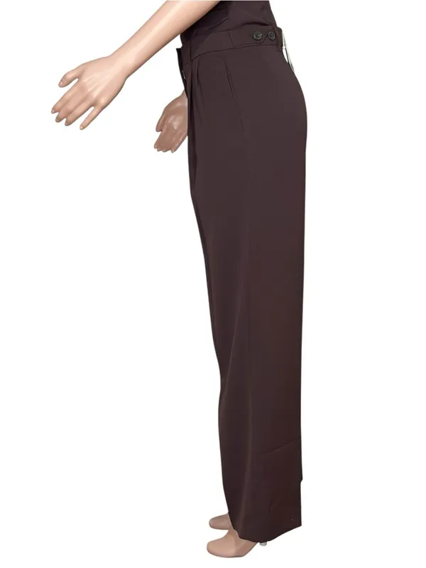 KOOKAÏ Opal Adjustable Wide-Leg Pants, Mahogany, FR34/US2 - Image 5
