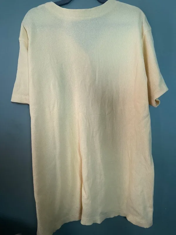 Golden Touch Women's 3X Butter Yellow 100% Cotton Top Textured minimalist y2k - Image 5