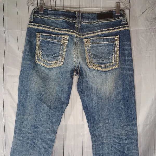Daytrip Lyra Low Rise Bootcut Classic Blue Y2K Denim Jeans - Image 10