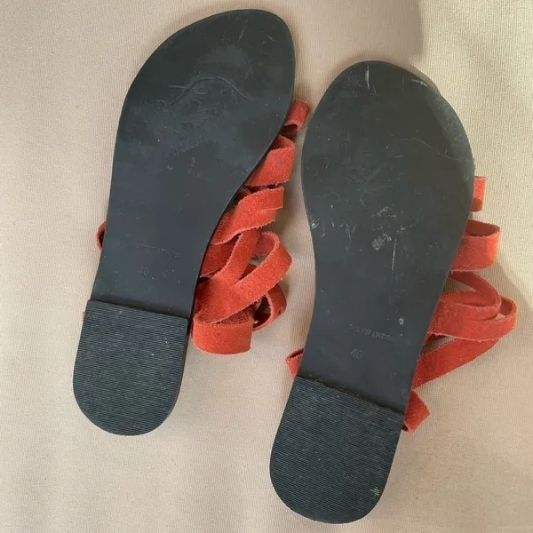 Free People Sunever Suede Gladiator Sandal in Red Size 10‎ - Image 7