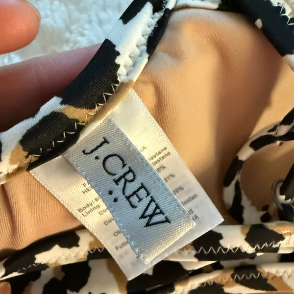 J. Crew Bandeau Bikini Top Leopard - Image 3