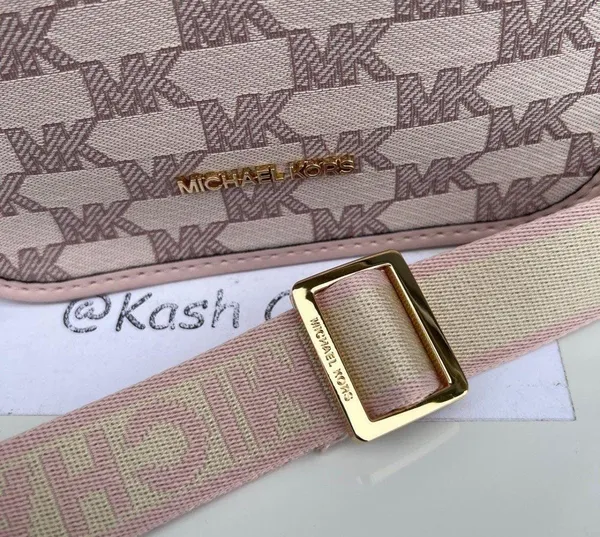 Powder Blush Multi Briley Small MK Signature Crossbody Bag - Image 7