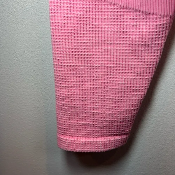 Offline by Aerie Main Squeeze High Waisted 7/8 Leggings Pink Textured Stretch XL - Image 10